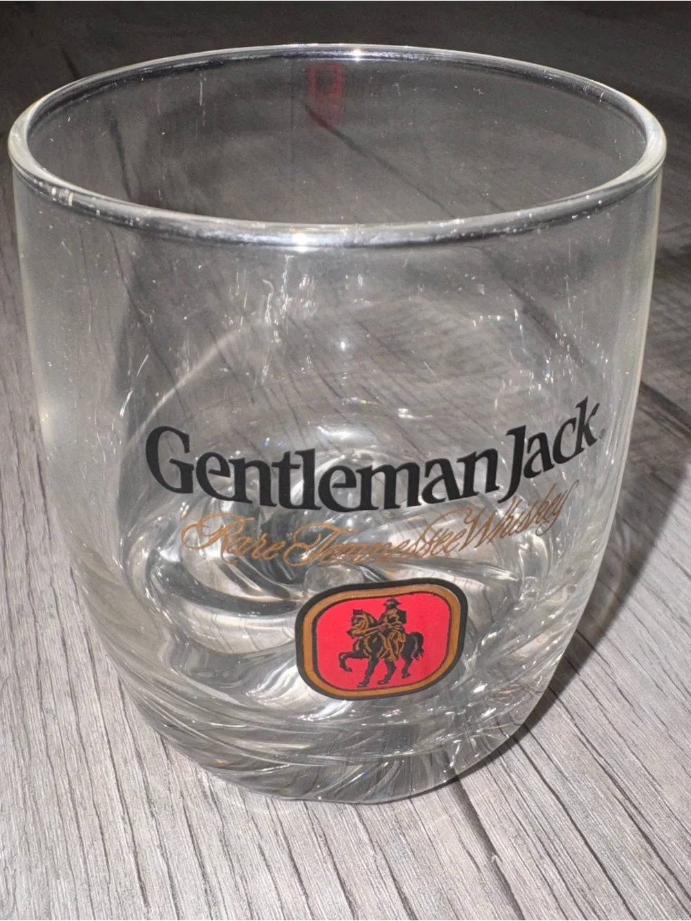 Vintage Gentleman Jack Lowball Glass Set 80s Rare Tennessee Whiskey - Set of 2